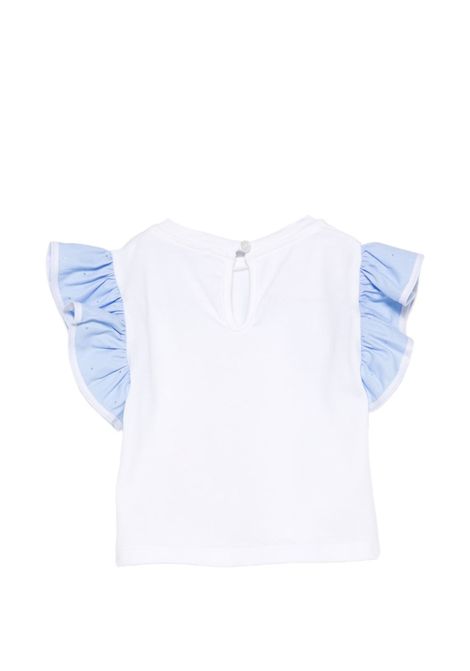 T-shirt con volants U+E' BY MISS GRANT | UE2161LA AZ